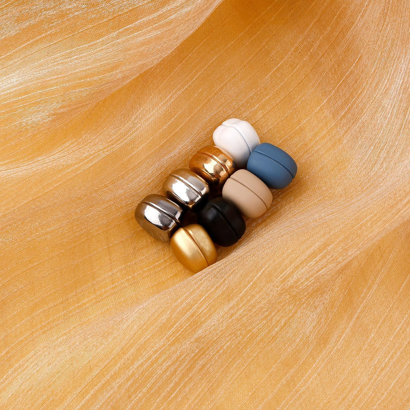 TERRIFI 8pcs Hijab Magnetic Pins, Heart-Shaped Strong Magnetic Scarf Clips, Multi-Purpose Pinless Brooch for Women, Magnetic Clasp for Hijabs, Scarves, and Clothes