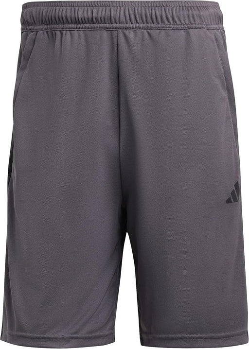 Men's Train Essentials Piqué 3-Stripes Training Shorts - Grey Five/Black