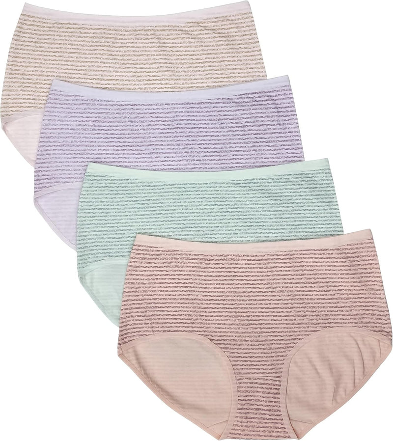 Premium Cotton Four-way stretch Panties - MULTIPACK - Regular and Plus Sizes - Classic Briefs for Women