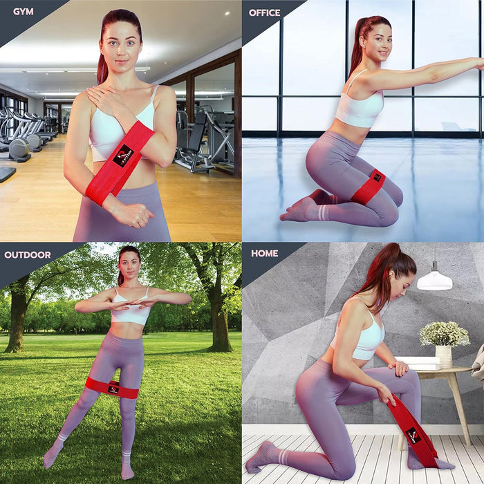 3 Sets Resistance Bands | Glutes, Hips and Legs Exercise Band | Ideal for Home Gym Fitness, Yoga, Pilates & Workout | Women and Men Non-Slip Booty Band | Physio Resistant Loop