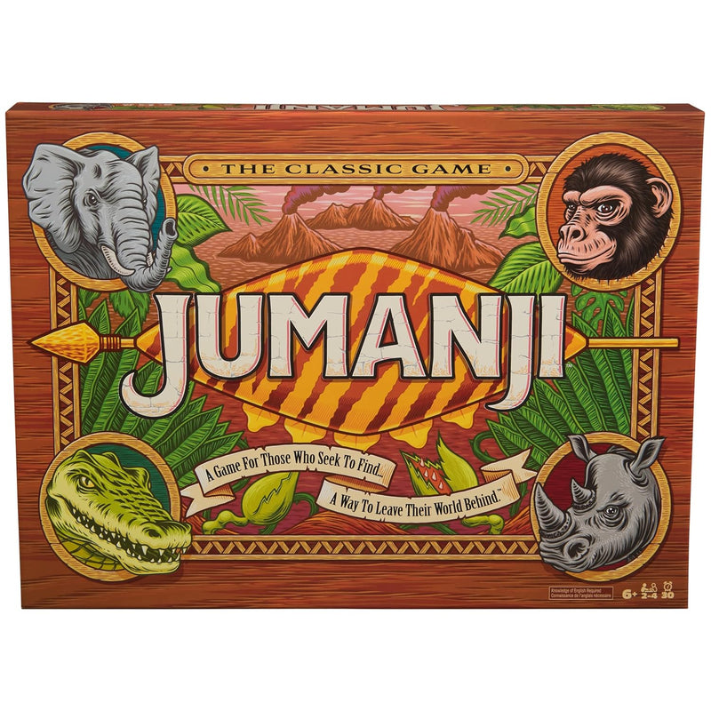 Spin Master Games Jumanji The The Classic Scary Adventure Family Board Game Based on The Action-Comedy Movie, for Kids and Adults Ages 8 & up