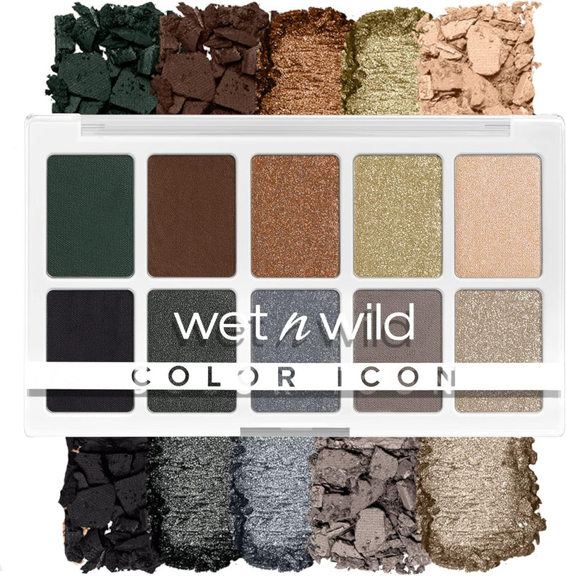 Color Icon 10-Pan Palette, Eyeshadow Palette, 10 Richly Pigmented Colors for Everyday Makeup, Long-Lasting and Easy to Blend Formula, Nude Awakening - Lights Off