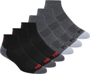 PUMA mens 6 Pack Quarter Crew Socks Men's Socks (pack of 6) - Dark Grey/Black