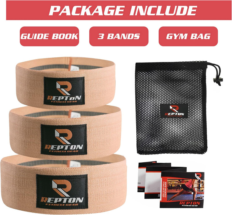 3 Sets Resistance Bands | Glutes, Hips and Legs Exercise Band | Ideal for Home Gym Fitness, Yoga, Pilates & Workout | Women and Men Non-Slip Booty Band | Physio Resistant Loop