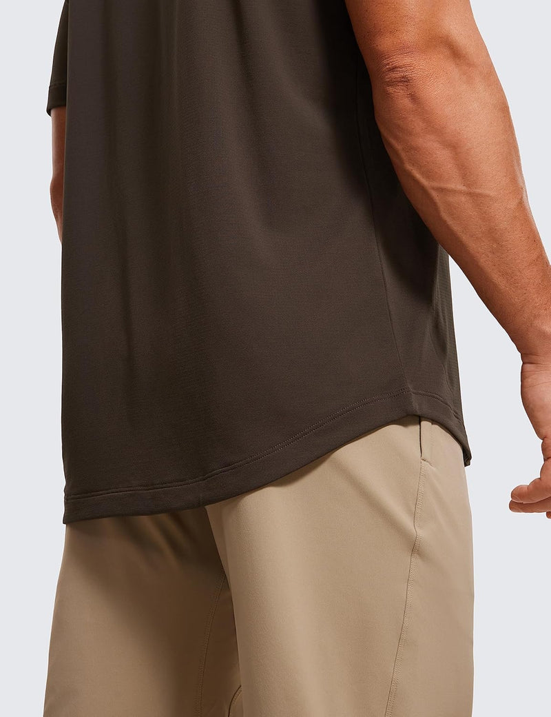 CRZ YOGA Men's Lightweight Short Sleeve T-Shirt Quick Dry Workout Running Athletic Tee Shirt Tops