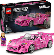 Speed Champions 2 Fast 2 Furious Honda S2000 - Pink Car Toy with Anime-Style Graphics - incl. a Suki Minifigure with a Spanner - Gift For 9+ Year Old Boys, Girls & Adult Movie Fans - 77241