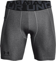 mens HG Armour Shorts Compression Pants (pack of 1) - Carbon Heather / / Black