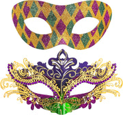 2 Stck Venezianische Maske Paar Maskerade Mask Venezianischen Maske Kostm Masken fr Damen Herren Halloween Karneval Party - Mardi Gras