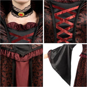 Spooktacular Creations Halloween Royal Vampire Costume Set for Girls Halloween Dress Up Party, Cosplay, Vampire-Themed Party
