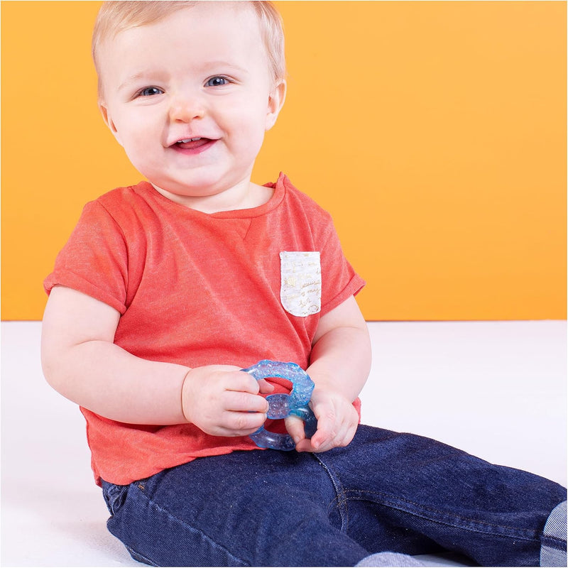 Bright Starts Gummy Buddies 3-Pack Textured Teethers - BPA-Free Elephant, Lion, Monkey - Unisex, 3 Months +