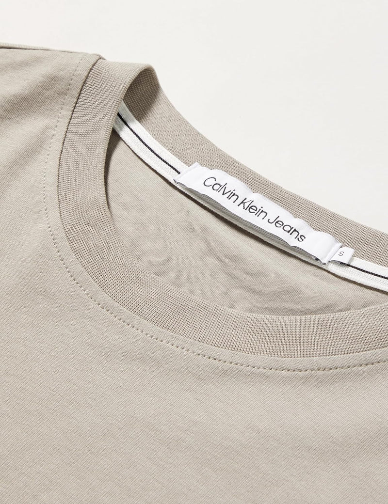 Calvin Klein Jeans Men's Badge Turn Up Sleeve S/S Knit Tops
