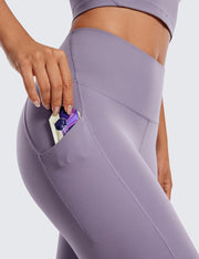 CRZ YOGA Women's Butterluxe Biker Shorts 8 Inches - High Waisted Yoga Shorts Side Pockets Buttery Soft