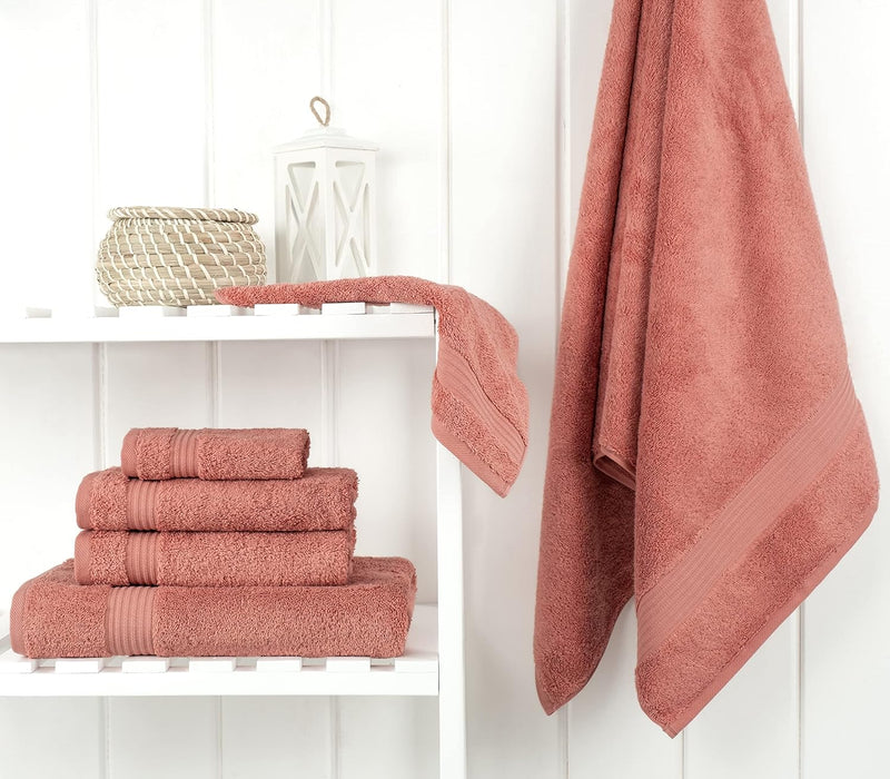 Cotton Paradise Hotel & Spa Quality, Absorbent and Soft Decorative Kitchen and Bathroom Sets, 6 Piece Turkish Towel Set, Includes 2 Bath Towels, 2 Hand Towels, 2 Washcloths, Charcoal Grey