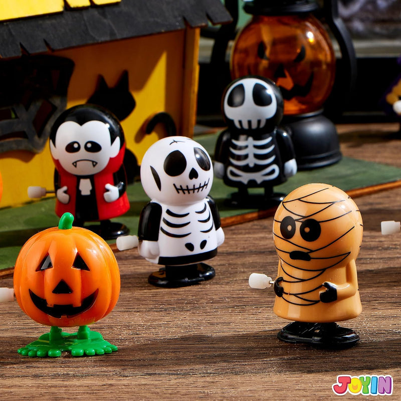 JOYIN 12 PCS Halloween Wind Up Toy Assortments for Halloween Party Favor, Halloween Toys for Kids, Goody Bag Filler,Treat Bag Stuffers