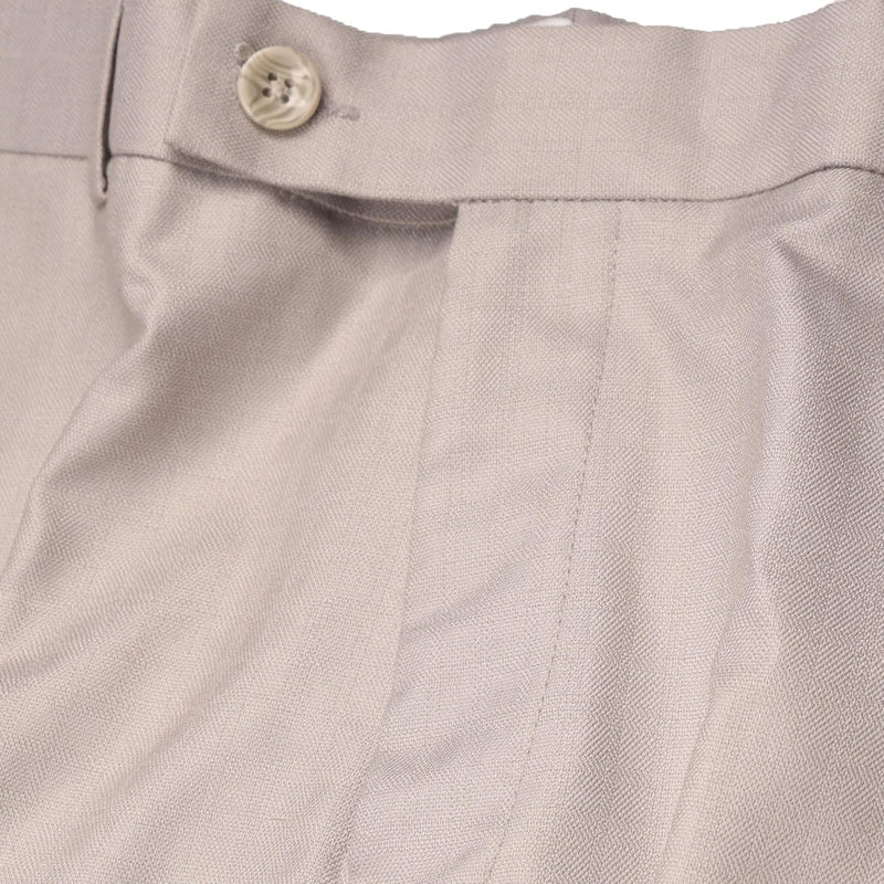 Linen Blend Slim Fit Formal Trousers for Men, Size: 35, Beige