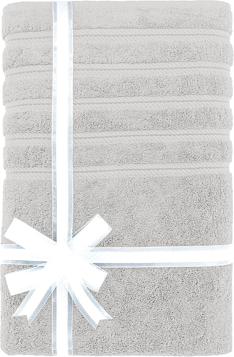 American Soft Linen GMSD 6-Piece 100% Turkish Genuine Cotton Premium & Luxury Towel Set for Bathroom & Kitchen, 2 Bath Towels, 2 Hand Towels & 2 Washcloths [Worth $72.95] - Rockridge Grey