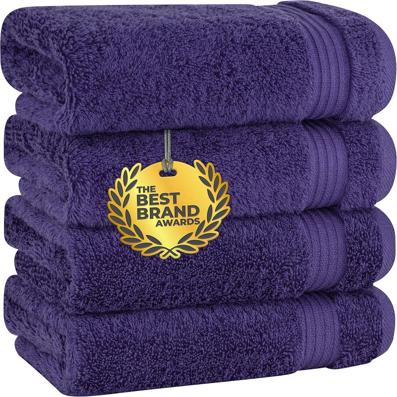 Cotton Paradise Hotel & Spa Quality, Absorbent and Soft Decorative Kitchen and Bathroom Sets, 6 Piece Turkish Towel Set, Includes 2 Bath Towels, 2 Hand Towels, 2 Washcloths, Charcoal Grey