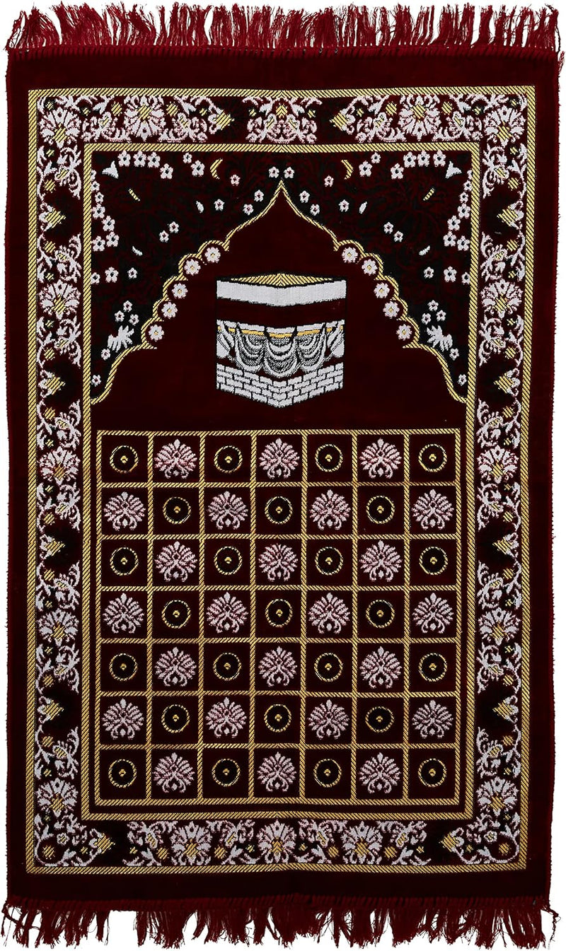 Turkey Muslim Prayer Mat Islamic Prayer Mat Muslim Prayer Rug Premium Design and Quality Made in Turkey Soft Touch with Cotton Padded Back (Multicolours) - 80 x 120 cm (Rectangular)