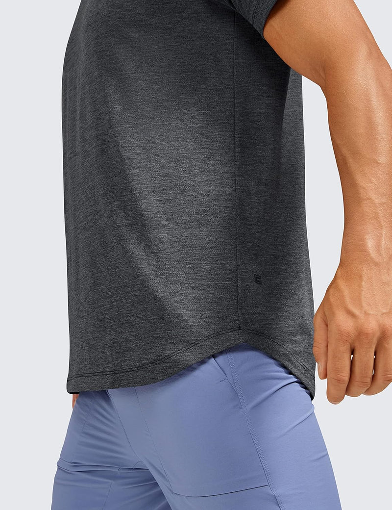CRZ YOGA Men's Lightweight Short Sleeve T-Shirt Quick Dry Workout Running Athletic Tee Shirt Tops