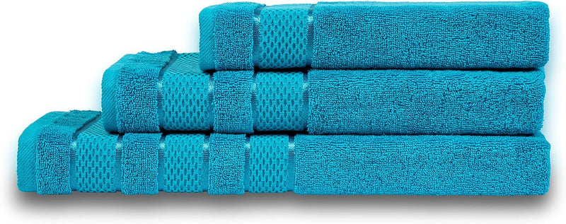 6 Piece Towel Set Luxury Hotel Quality 600 GSM 100% Turkish Genuine Cotton, 2 Bath Towels, 2 Hand Towels, 2 Washcloths, Super Soft & Absorbent - (Bright White, 6 Piece Towels)