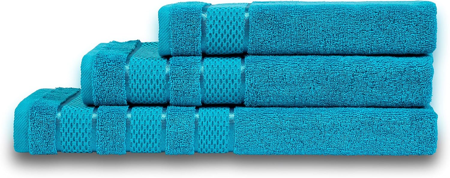 6 Piece Towel Set Luxury Hotel Quality 600 GSM 100% Turkish Genuine Cotton, 2 Bath Towels, 2 Hand Towels, 2 Washcloths, Super Soft & Absorbent - (Bright White, 6 Piece Towels)