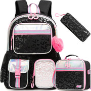 girls F00198 backpack - 3pcs Black Love