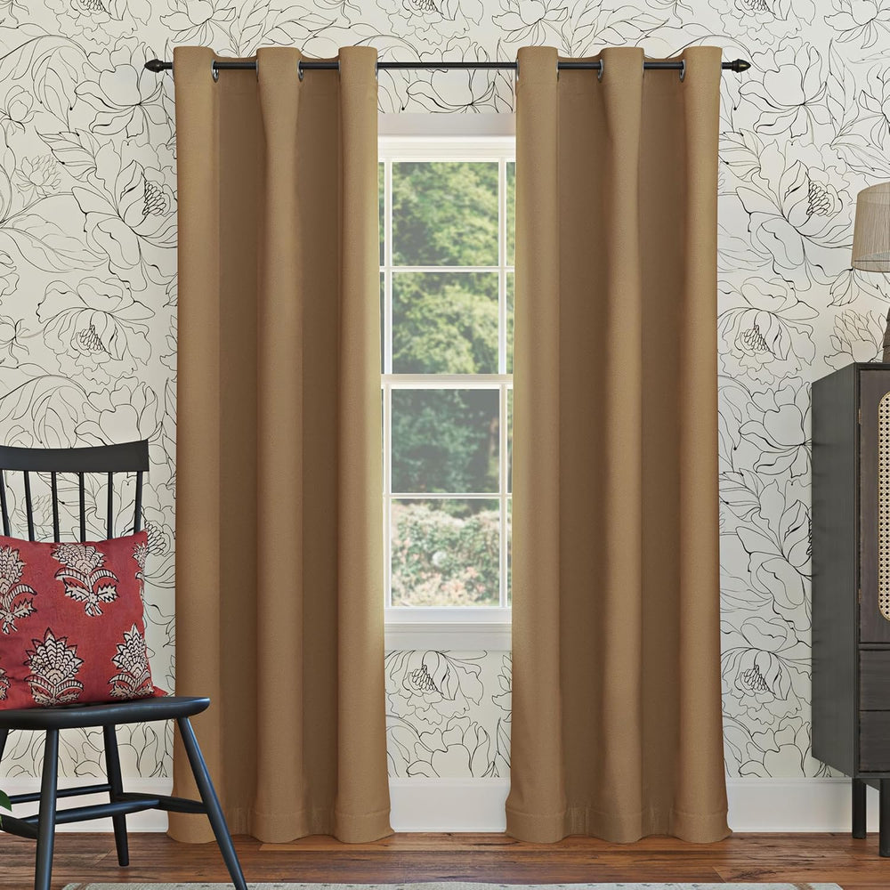 Sun Zero Easton Blackout Energy Efficient Grommet Curtain Panel, Pearl , 40" x 120" , 57796