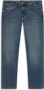 Mens Onyx BO Black Tapered-fit Jeans in Comfort-Stretch Denim - Medium Blue427