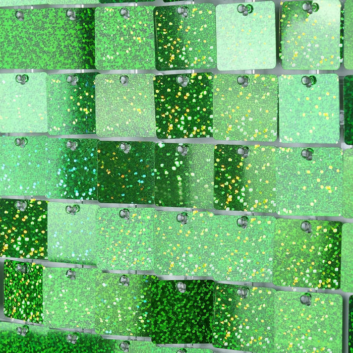 LuoluoHouse Shimmer Wall Panel Sequin Backdrop Panels 12 Packs-Iridescent Silver Backdrop for Graduation Anniversary Backdrop Wall Backdrops Engagement Decoration