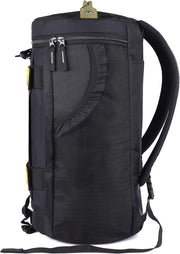 Statement Maxis 33L Large Hybrid Duffle Backpack/Travel Duffle Bag/Sports Duffle/Gym Bag for Men/Women (Black-Yellow)