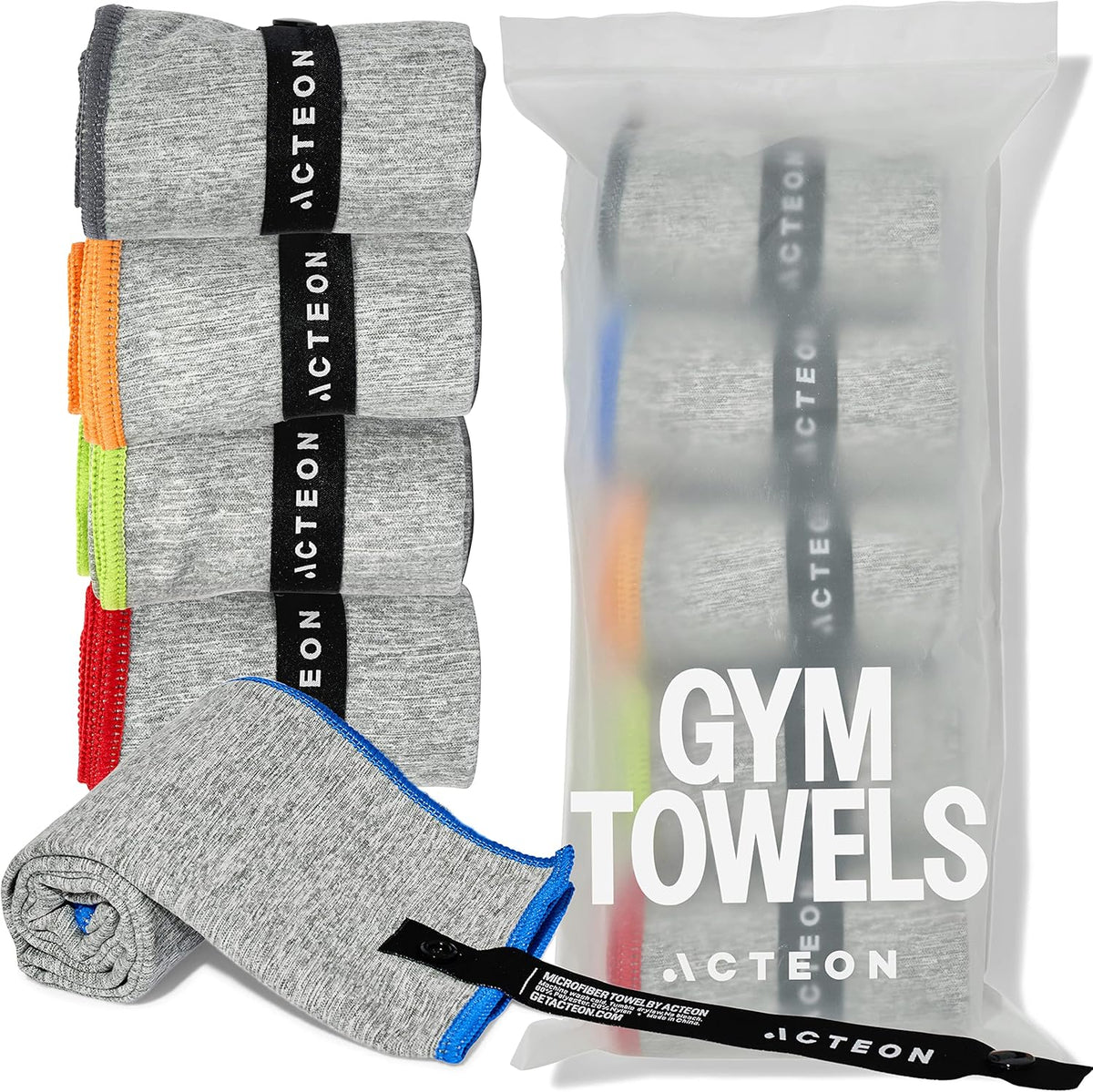Microfiber Quick Dry Gym Towel, Silver ION Odor-Free Absorbent Fiber, Fast Drying, Men & Women Workout Gear for Body Sweat, Working Out, Towels – image 5