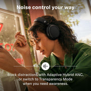 Sennheiser Consumer Audio ACCENTUM Plus Wireless Bluetooth Headphones - Quick-Charge Feature, 50-Hr Battery Playtime, Adaptive Hybrid ANC, Sound Personalization, Touch Controls Black