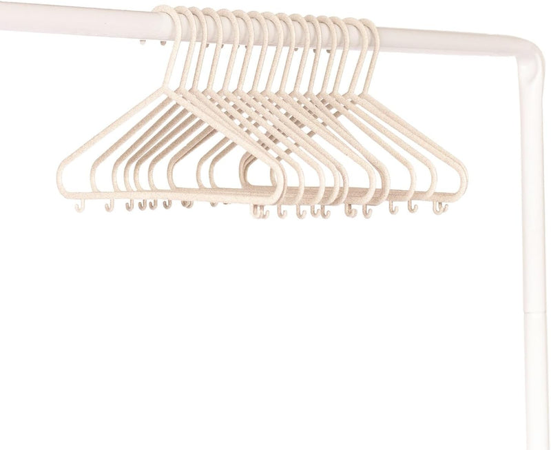 3 Sprouts Baby Wheat Straw Plastic Clothes Hangers - Pack of 30 - Speckled Gray