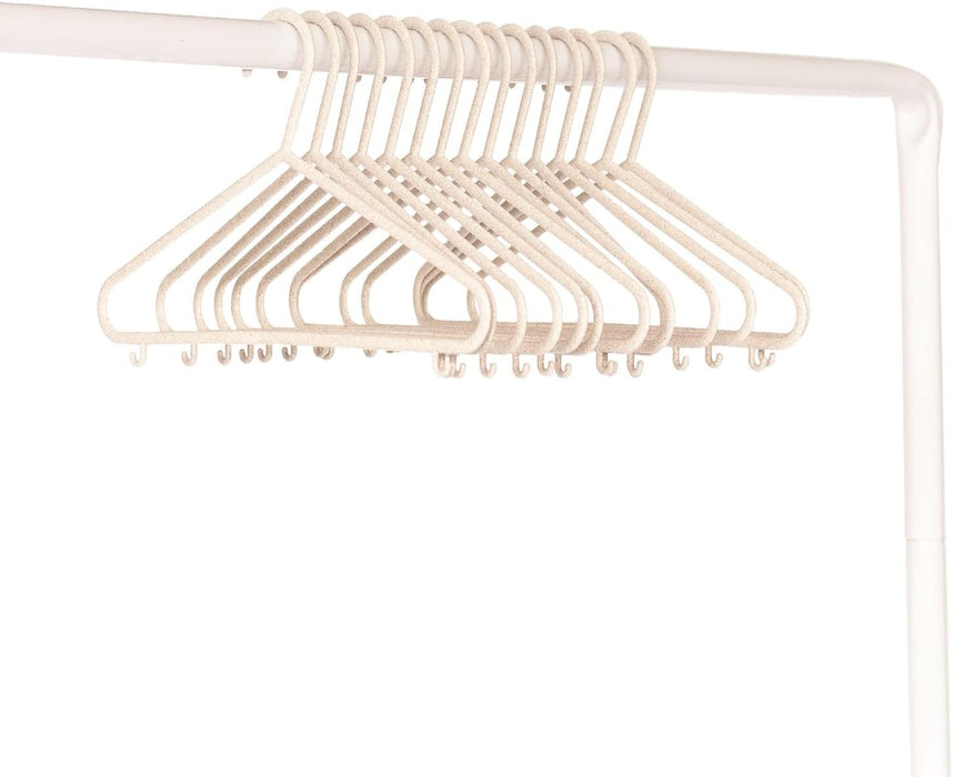 3 Sprouts Baby Wheat Straw Plastic Clothes Hangers - Pack of 30 - Speckled Gray