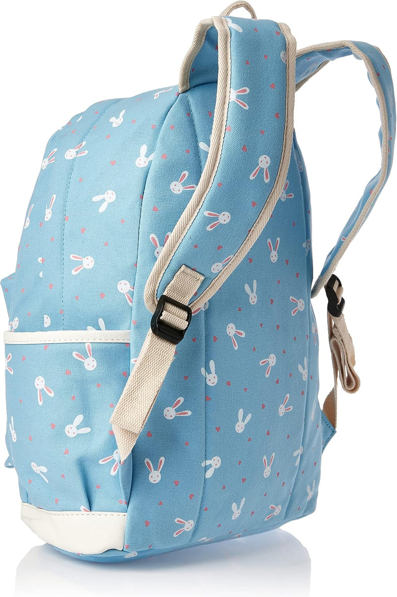 Set Of 3 Rabit Printed Kids Bags 824 Blue/White Blue/White