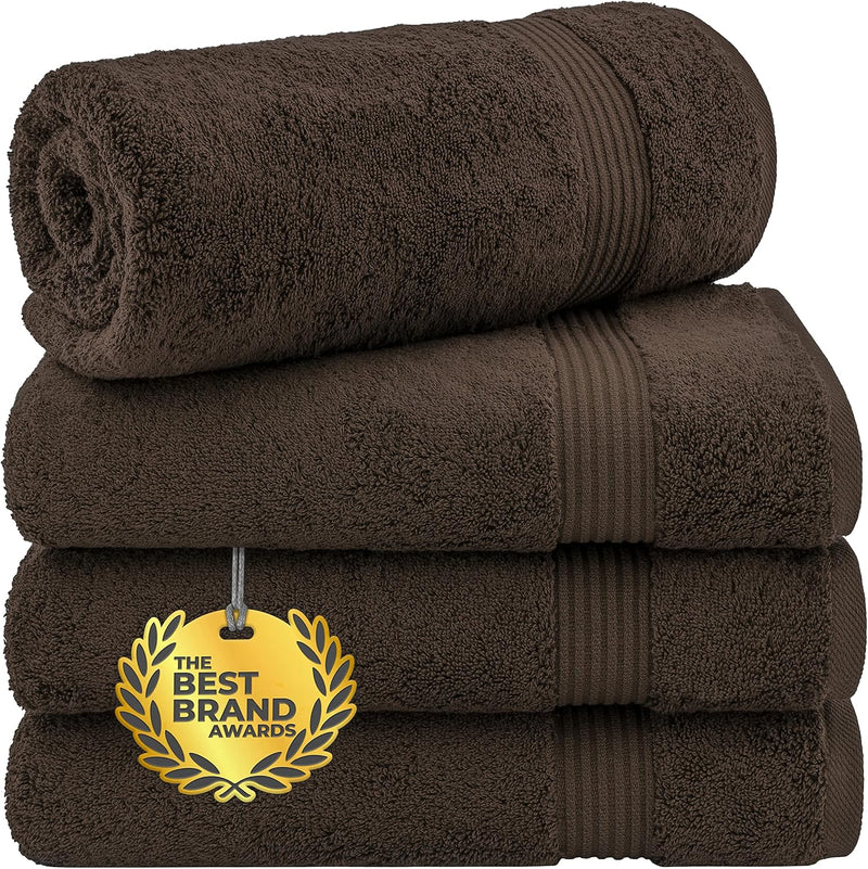 Cotton Paradise Hotel & Spa Quality, Absorbent and Soft Decorative Kitchen and Bathroom Sets, 6 Piece Turkish Towel Set, Includes 2 Bath Towels, 2 Hand Towels, 2 Washcloths, Charcoal Grey