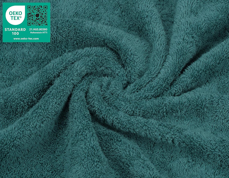 American Soft Linen GMSD 6-Piece 100% Turkish Genuine Cotton Premium & Luxury Towel Set for Bathroom & Kitchen, 2 Bath Towels, 2 Hand Towels & 2 Washcloths [Worth $72.95] - Rockridge Grey