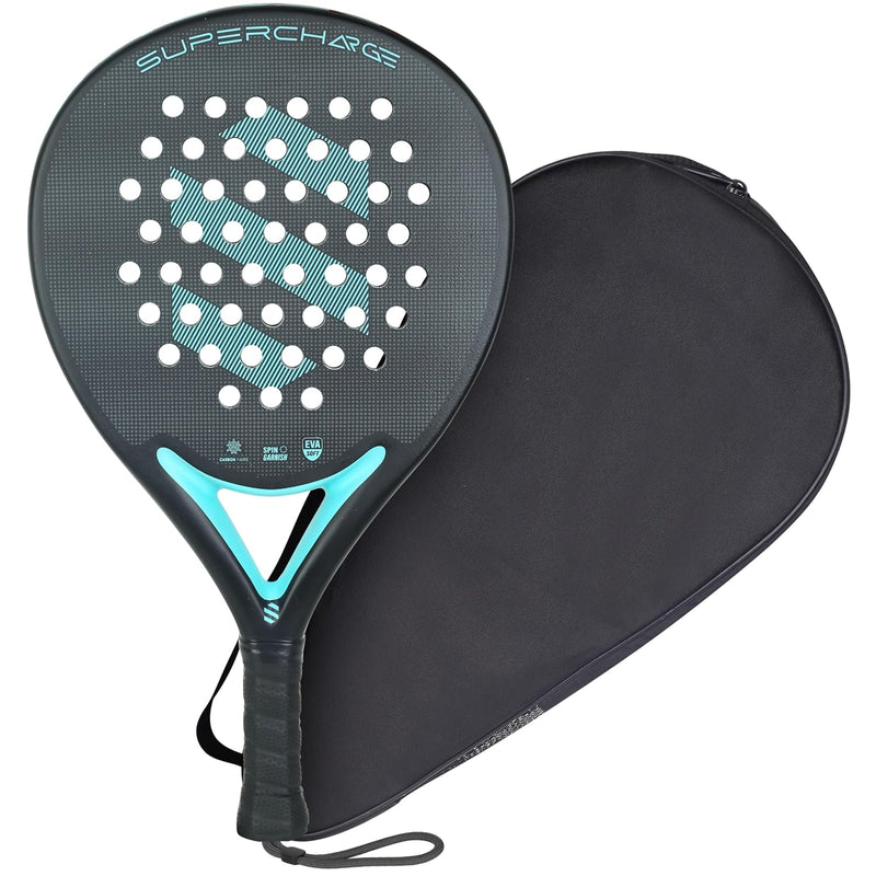 Thunder Paddle SportsBlue Carbon surface Padel Racket - Pro-Series Tennis Racket, Core Pala Padel Racquetts -