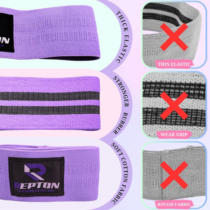 3 Sets Resistance Bands | Glutes, Hips and Legs Exercise Band | Ideal for Home Gym Fitness, Yoga, Pilates & Workout | Women and Men Non-Slip Booty Band | Physio Resistant Loop