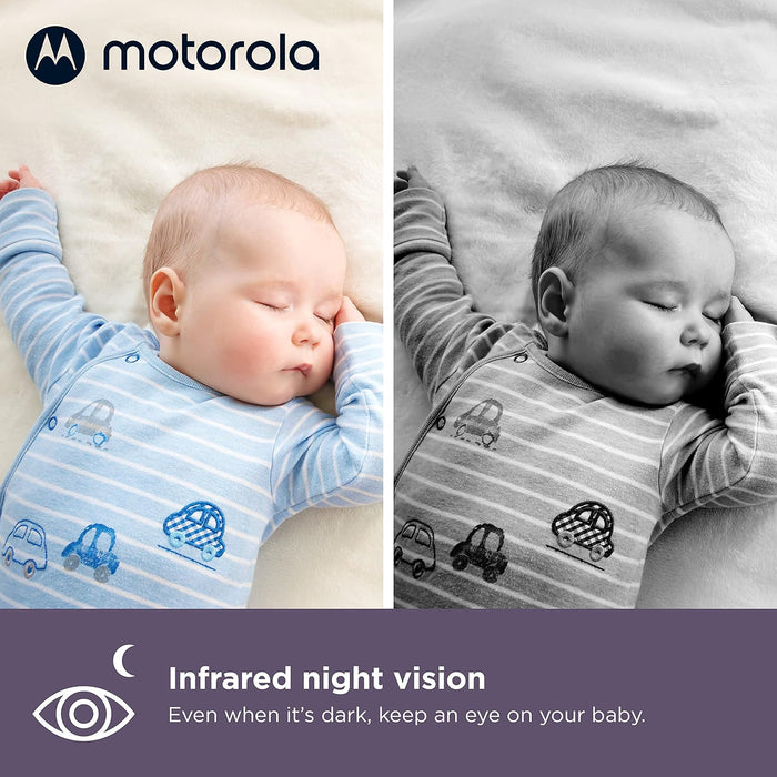 Motorola Baby Monitor VM65-5" WiFi Video Baby Monitor with Camera HD 1080p - Connects to Smart Phone App, 1000ft Long Range, Two-Way Audio, Remote Pan-Tilt-Zoom, Room Temp, Lullabies, Night Vision