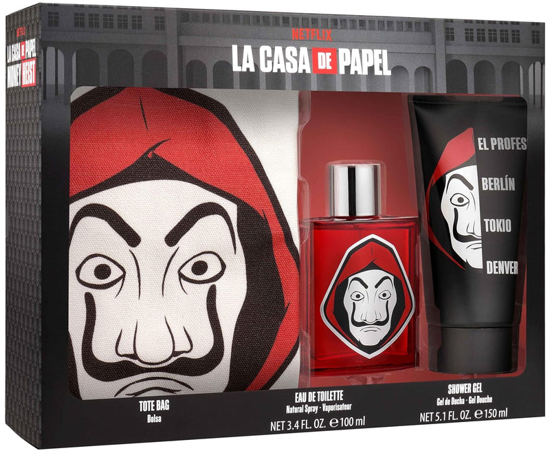Air-Val Netflix La Casa De Papel Edt 100 ml + Shower Gel 150 ml + Tote Bag Gift Set
