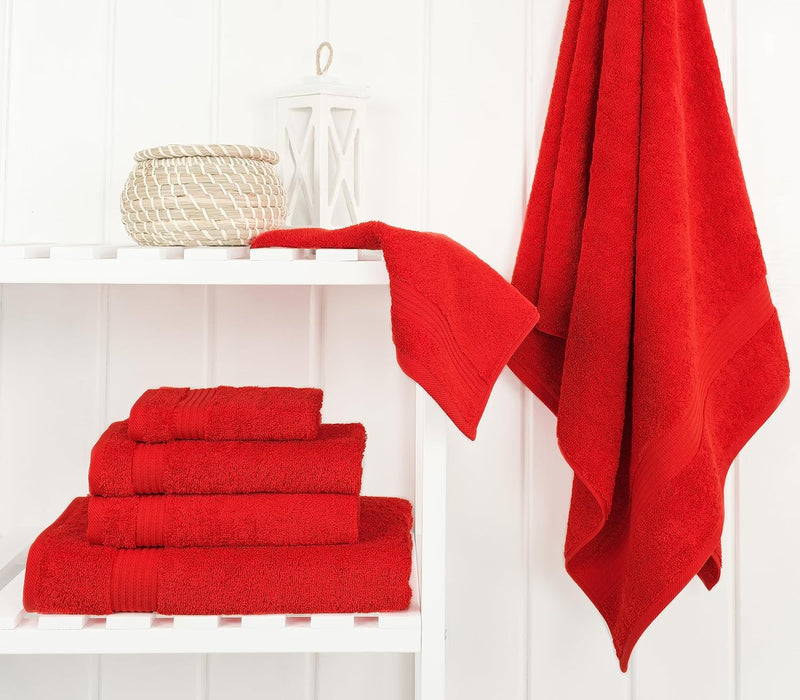 Cotton Paradise Hotel & Spa Quality, Absorbent and Soft Decorative Kitchen and Bathroom Sets, 6 Piece Turkish Towel Set, Includes 2 Bath Towels, 2 Hand Towels, 2 Washcloths, Charcoal Grey