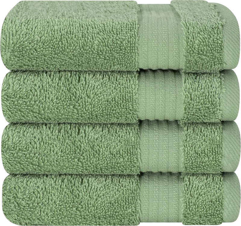 Cotton Paradise Hotel & Spa Quality, Absorbent and Soft Decorative Kitchen and Bathroom Sets, 6 Piece Turkish Towel Set, Includes 2 Bath Towels, 2 Hand Towels, 2 Washcloths, Charcoal Grey