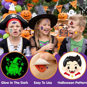 JOYIN 300+ Assorted Halloween Temporary Tattoos including Glow in the Dark Tattoos for Kids Halloween Trick or Treat Party Supplies, Class Hang out Give away Treat