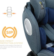 Nurtur Ultra Baby/Kids 4-in-1 Car Seat - 360 Rotation - ISOFIX 9-Level Adjustable Headrest and Canopy - 0 months to 12 years (Group 0+/1/2/3), Upto 36kg- Shiny Blue