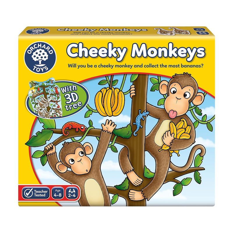 Orchard Toys Cheeky Monkeys Game, A Fun Game Of Chance, Family Game, Perfect For Kids Age 4-8, Educational Game Toy, Family Game
