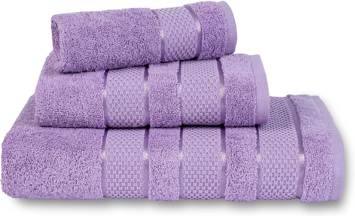 6 Piece Towel Set Luxury Hotel Quality 600 GSM 100% Turkish Genuine Cotton, 2 Bath Towels, 2 Hand Towels, 2 Washcloths, Super Soft & Absorbent - (Bright White, 6 Piece Towels)