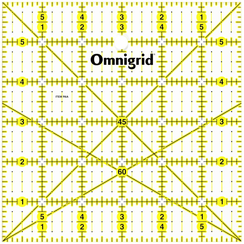 Omnigrid Ruler 1x6" - Square 6" x 6"