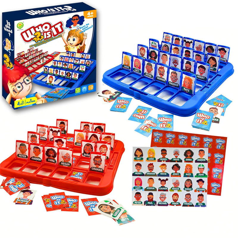 AYEBIA Guess Who? Classic Family Board Game - Fun Indoor Party Puzzle for Kids & Adults, 2 Players, Ages 4+, Traditional Who Is It? Desk Battle Game