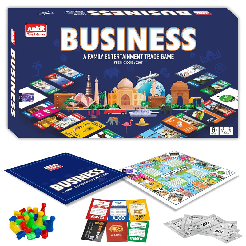 Ankit Toys & Games Business Board Game for Kids & Family Entertainment Indian Real Estate Strategic Trade and Property Management Basic Business for Ages 6+